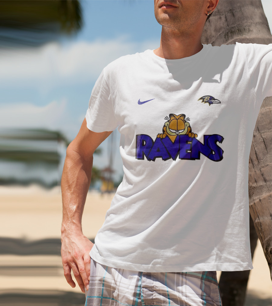 Baltimore Ravens Nike Garfield Crossover Ravens T-Shirt