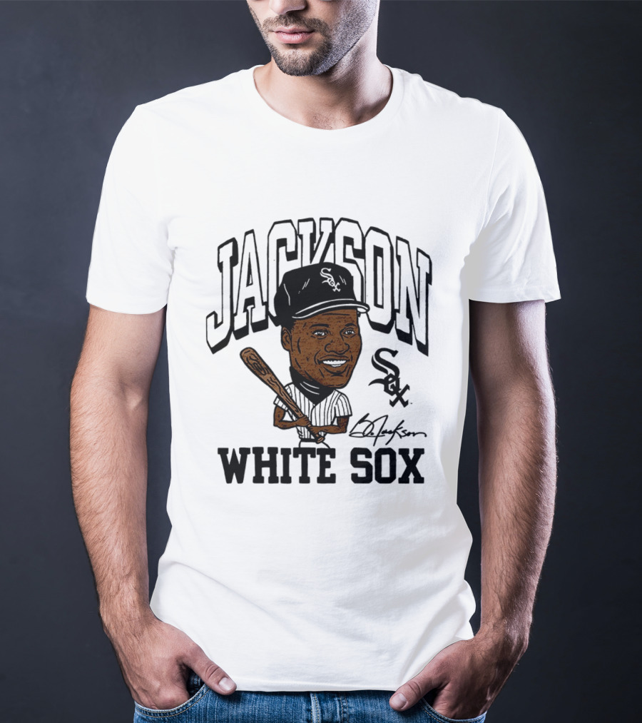 Jackson White Sox Bo Jackson Caricature Cooperstown Collection Baseball T-Shirt
