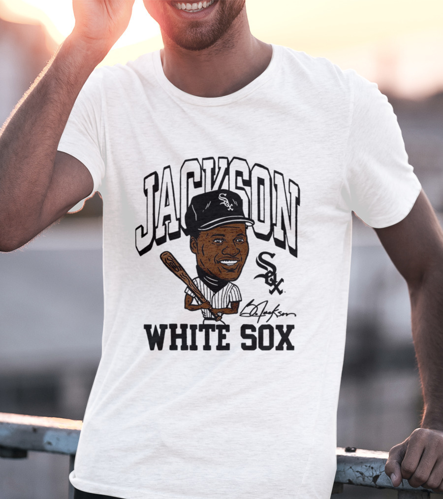 Jackson White Sox Bo Jackson Caricature Cooperstown Collection Baseball T-Shirt