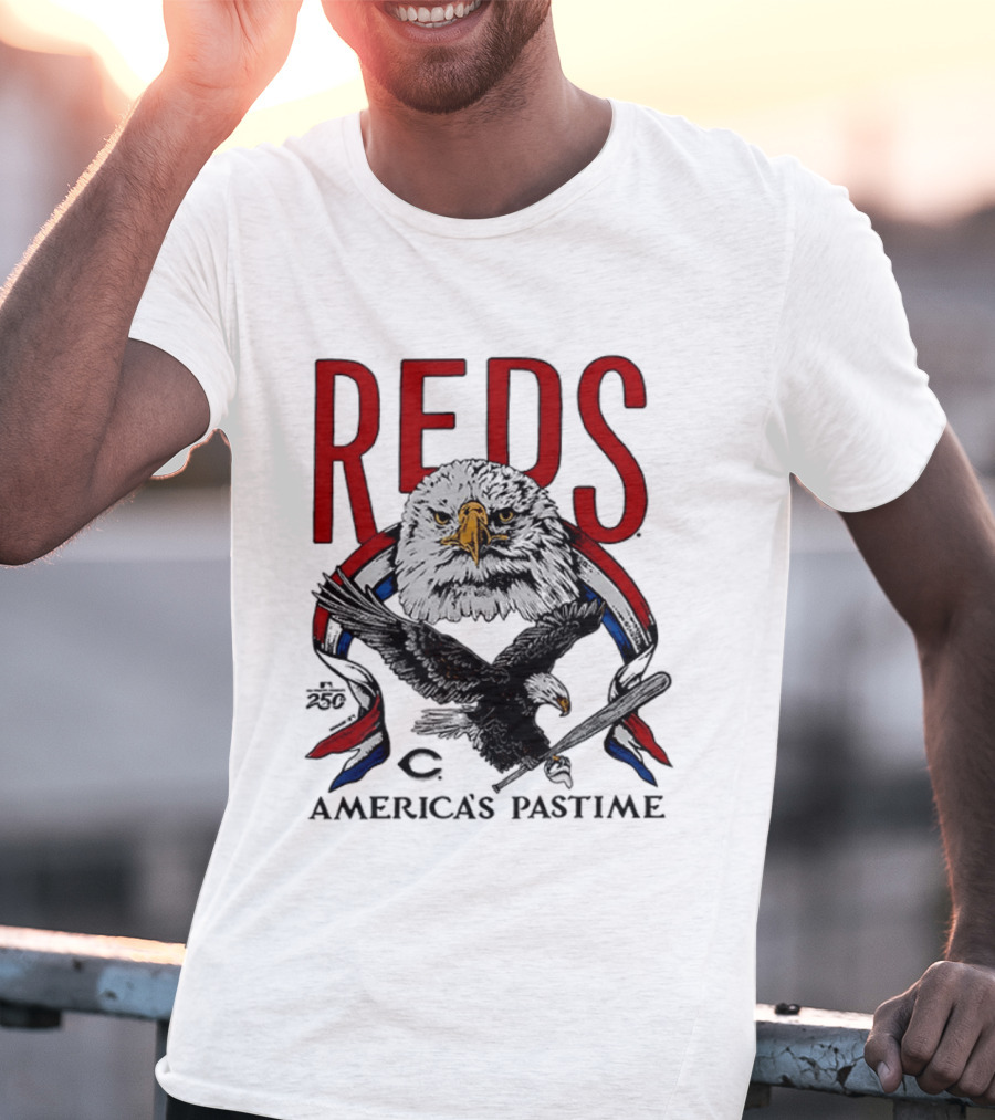 Cincinnati Reds Eagles 250th America's Pastime 2026 T-Shirt
