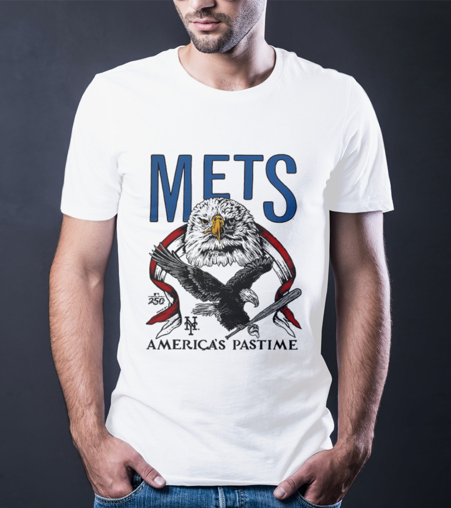 New York Mets Eagles 250th America's Pastime 2026 T-Shirt