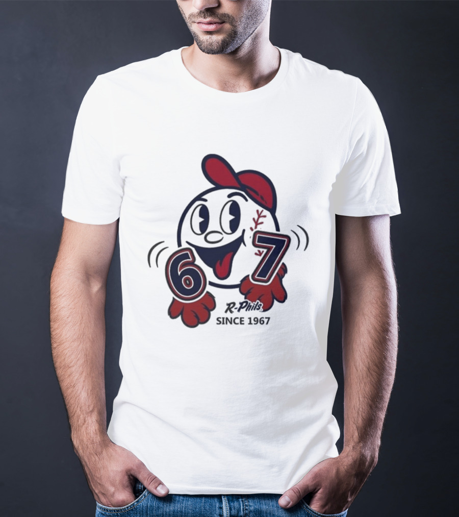 Reading Fightin Phils R Phils Character 67 Since 1967 T-Shirt