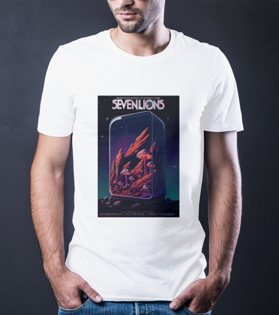 Seven Lions Asleep In The Garden Of Infernal Stars Red Rocks Amphitheatre May 22 2026 T-Shirt