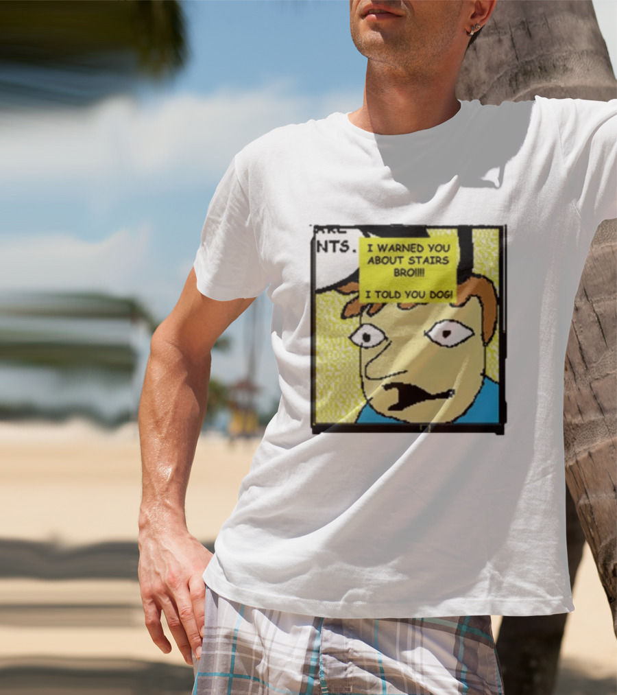 I Warned You About Stairs Bro I Told You Dog Meme Comic Panel T-Shirt