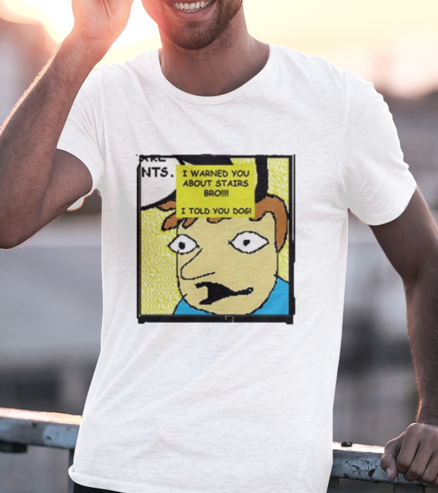 I Warned You About Stairs Bro I Told You Dog Meme Comic Panel T-Shirt