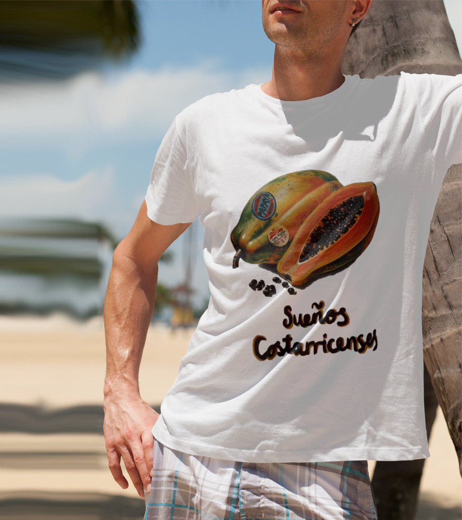 Sueños Costarricenses Papaya Pura Vida Tropical Fruit Dreams Costa Rican T-Shirt