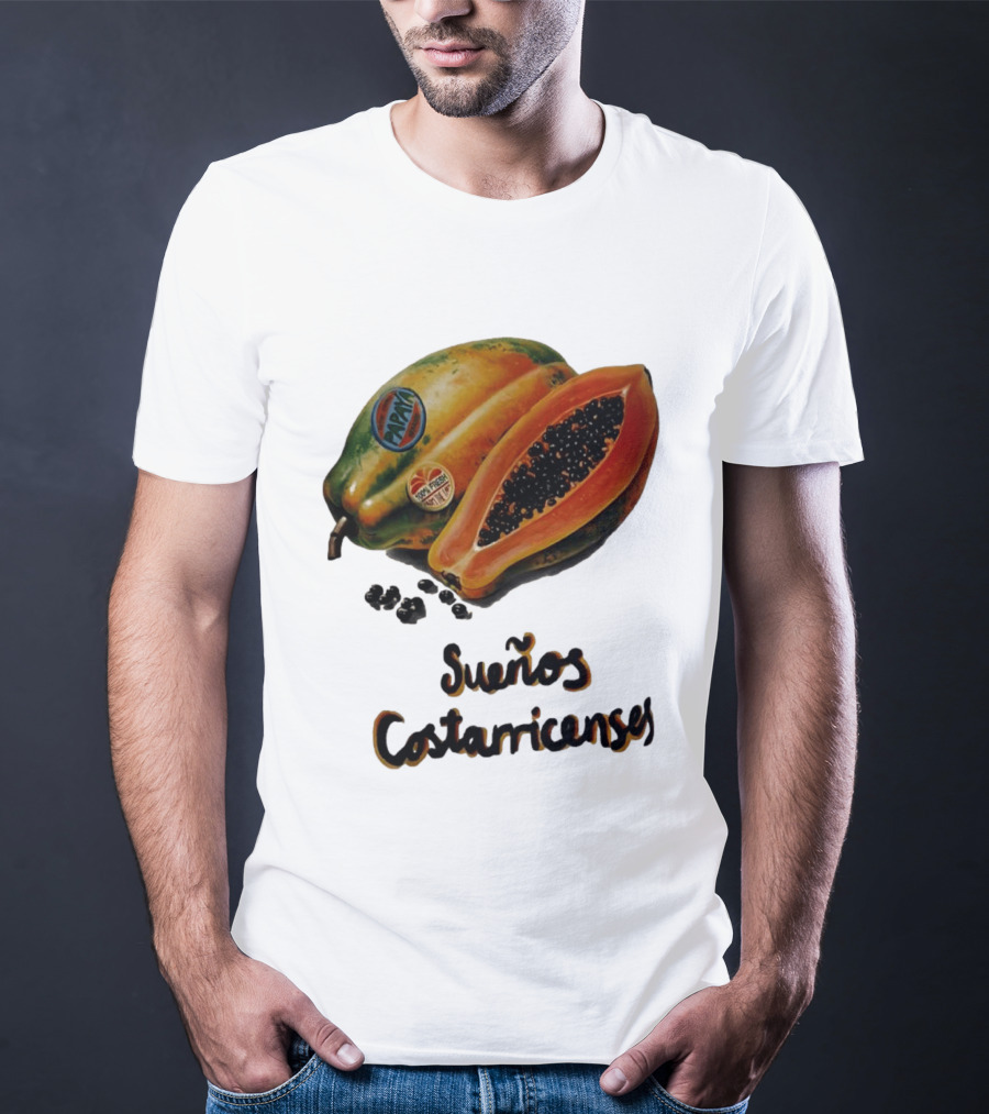 Sueños Costarricenses Papaya Pura Vida Tropical Fruit Dreams Costa Rican T-Shirt