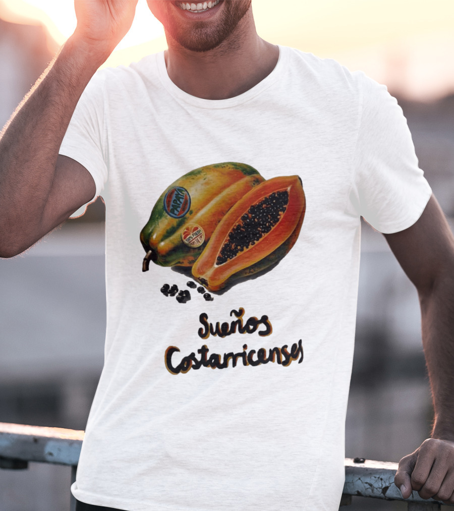 Sueños Costarricenses Papaya Pura Vida Tropical Fruit Dreams Costa Rican T-Shirt