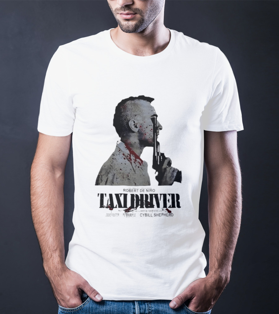 Taxi Driver Robert De Niro Travis Bickle Mohawk Gun Blood Splatter T-Shirt