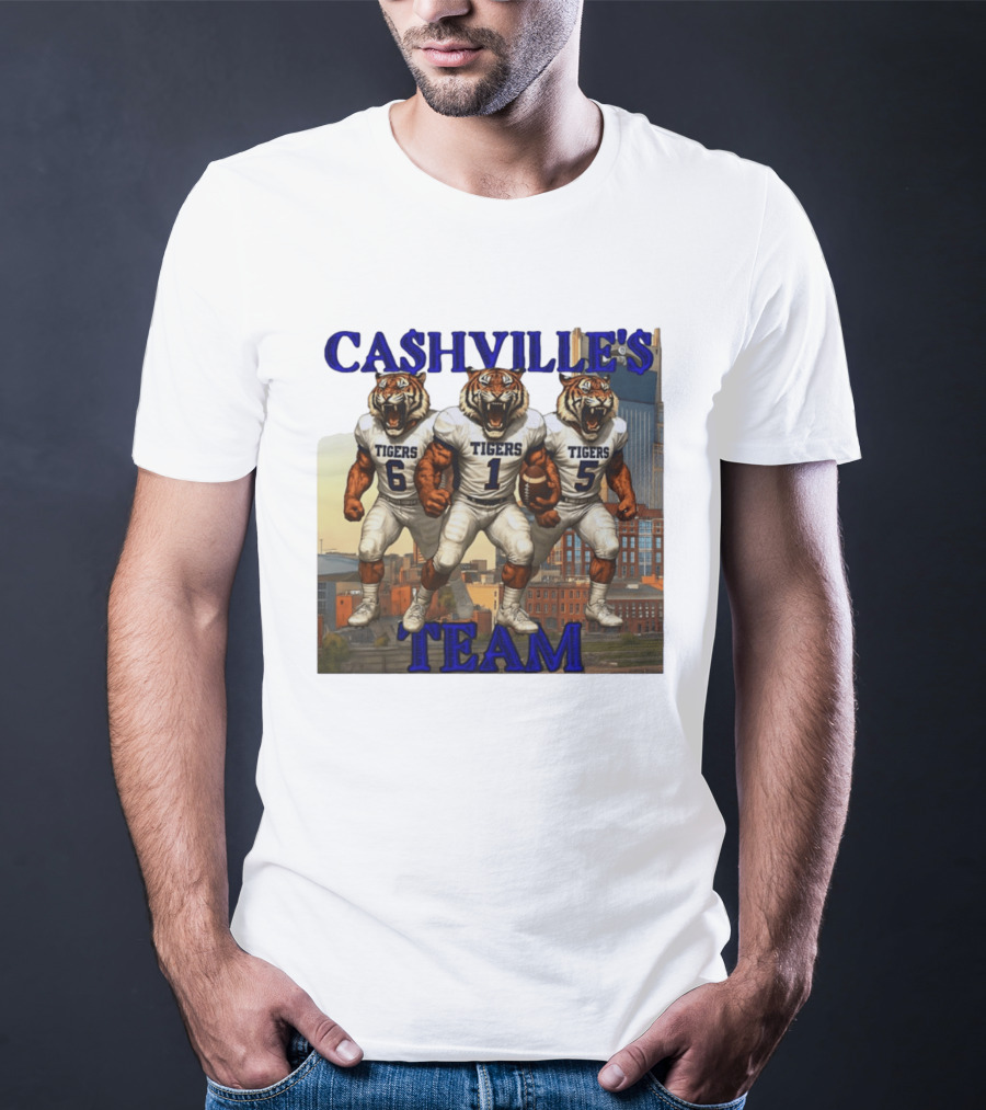 Cashville's Team Tennessee State Tigers Football Trio T-Shirt