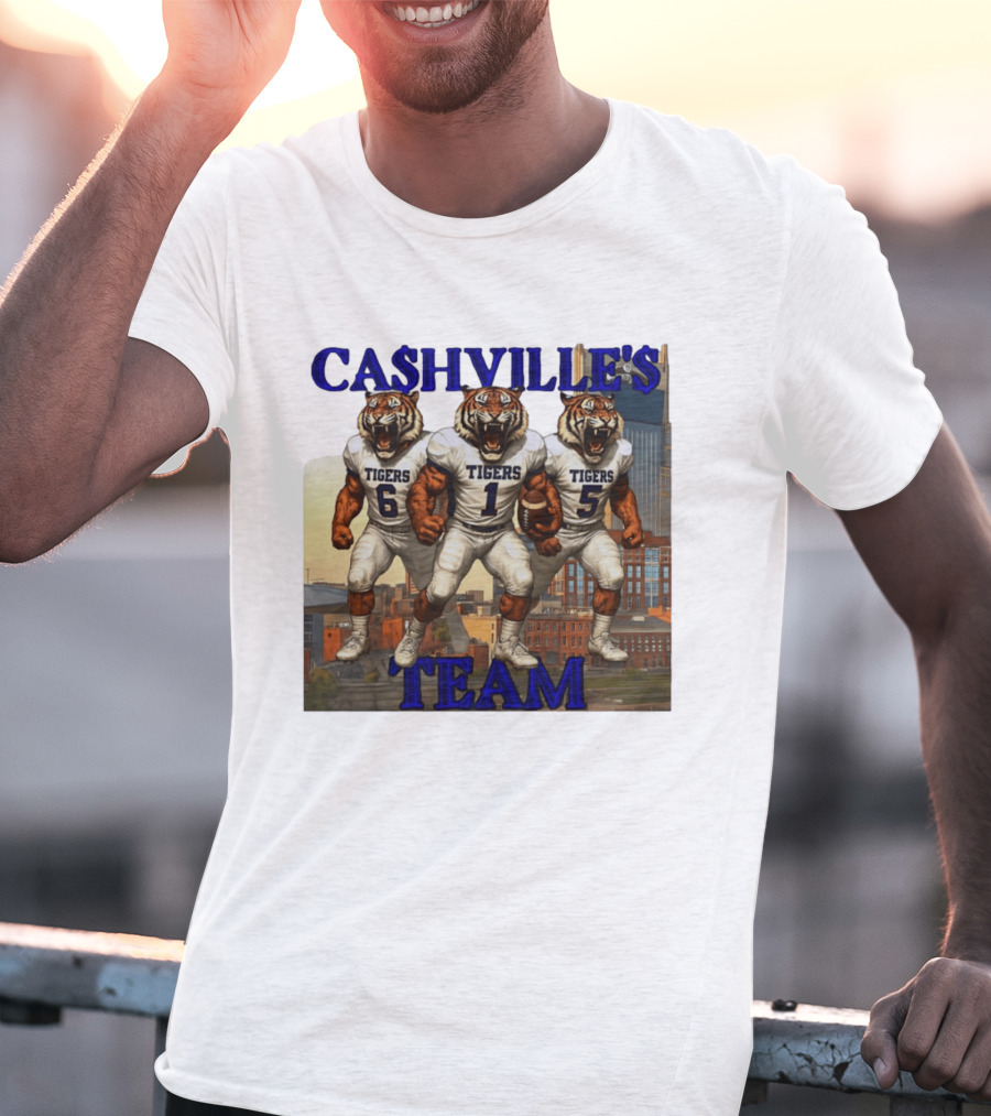 Cashville's Team Tennessee State Tigers Football Trio T-Shirt
