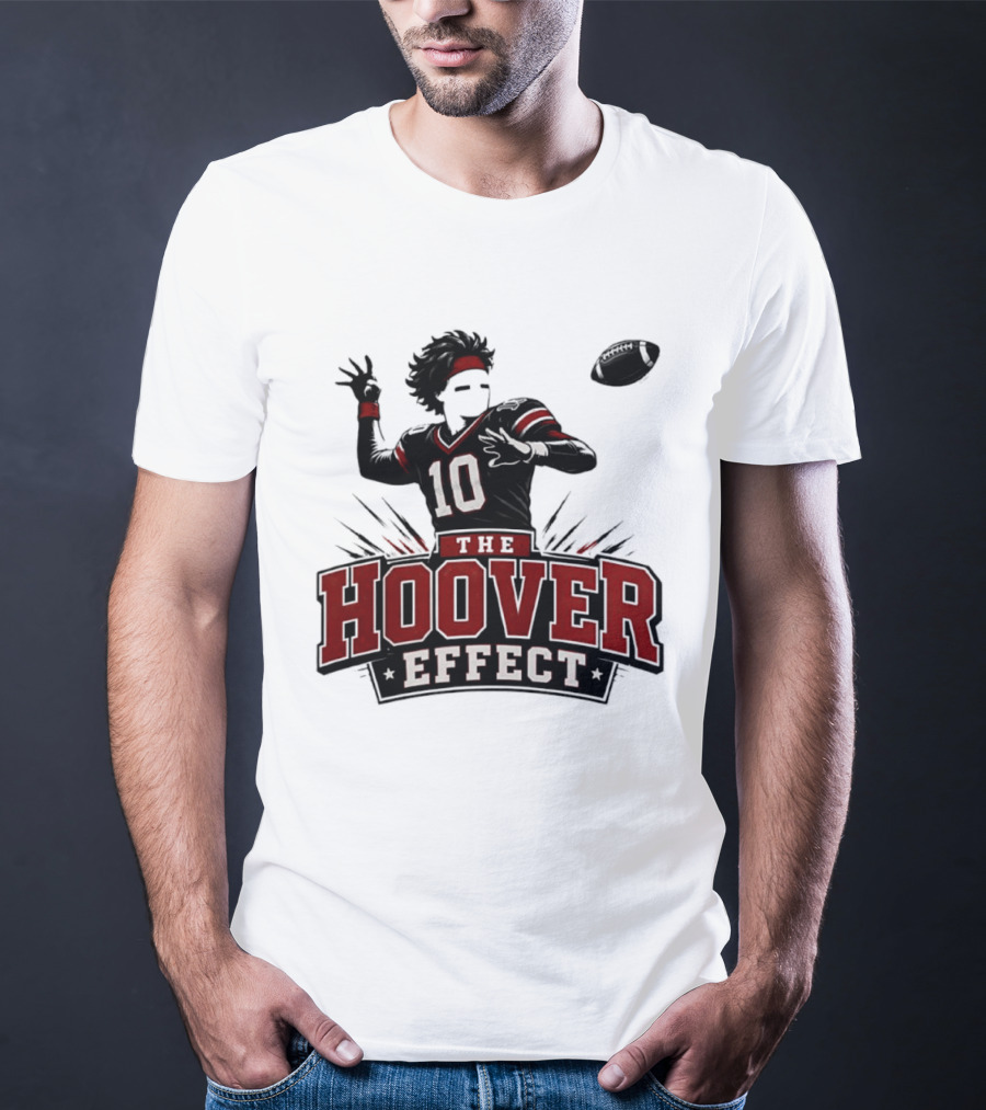 The Hoover Effect Football Player 10 Throwing Action T-Shirt