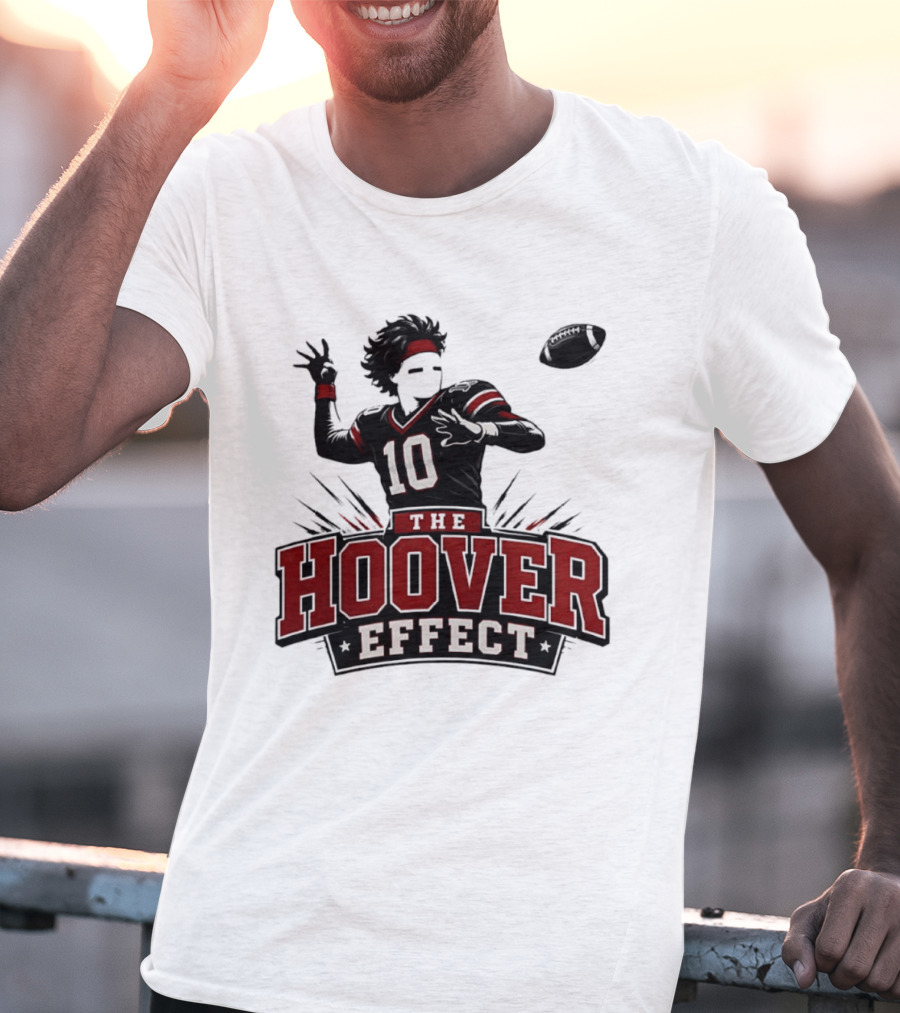 The Hoover Effect Football Player 10 Throwing Action T-Shirt