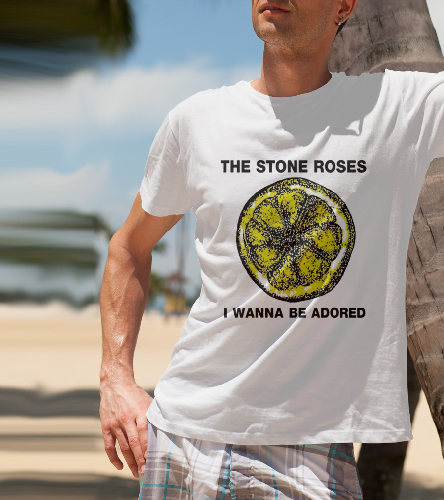 The Stone Roses I Wanna Be Adored Yellow Lemon T-Shirt