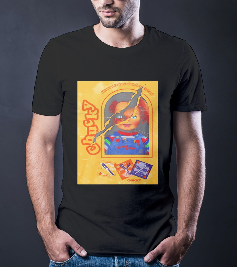Chucky He Wants You As A Best Friend Good Guys Doll Box T-Shirt