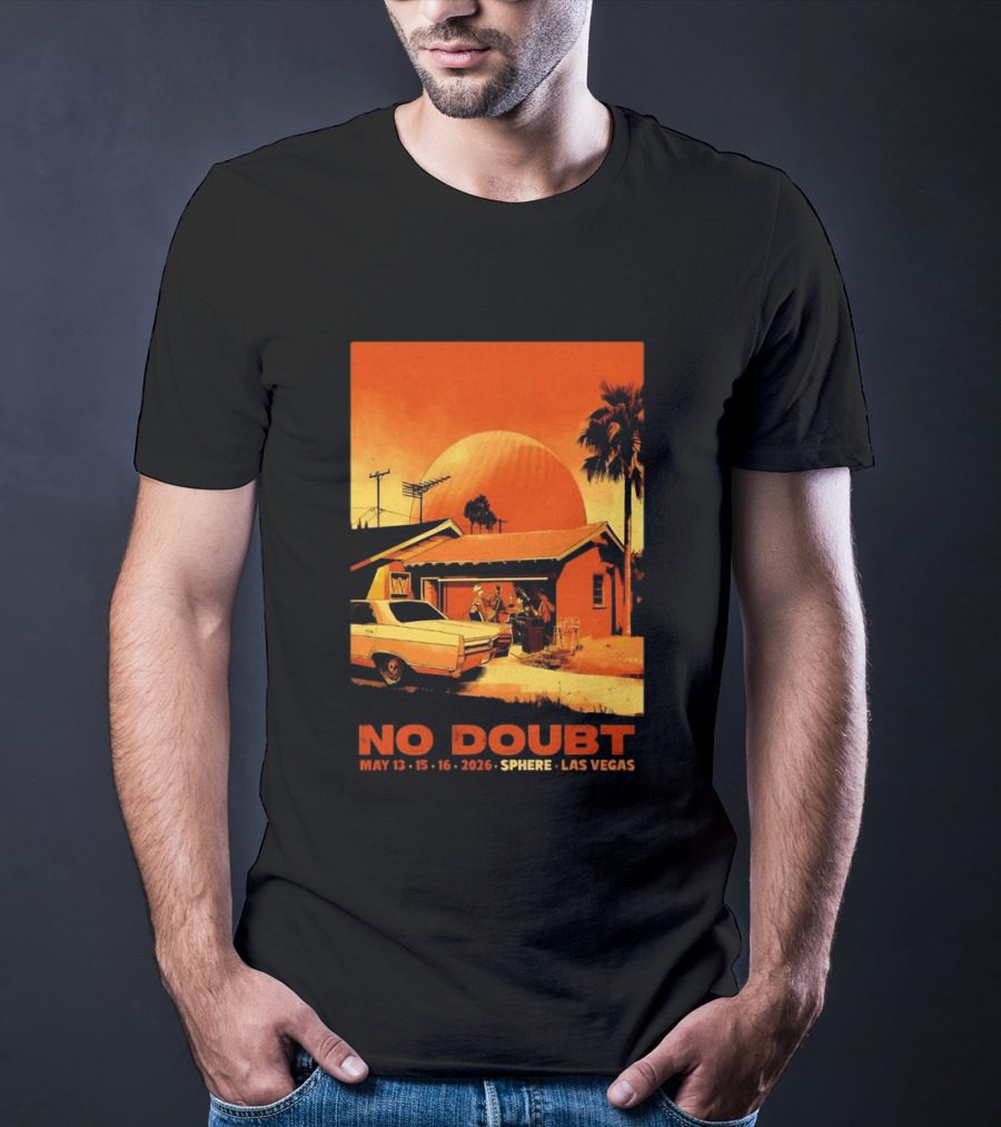 No Doubt May 13 15 16 2026 Sphere Las Vegas Vintage Car Retro Sunset T-Shirt