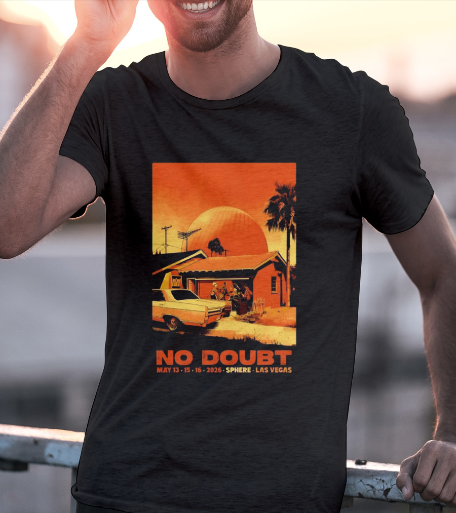 No Doubt May 13 15 16 2026 Sphere Las Vegas Vintage Car Retro Sunset T-Shirt