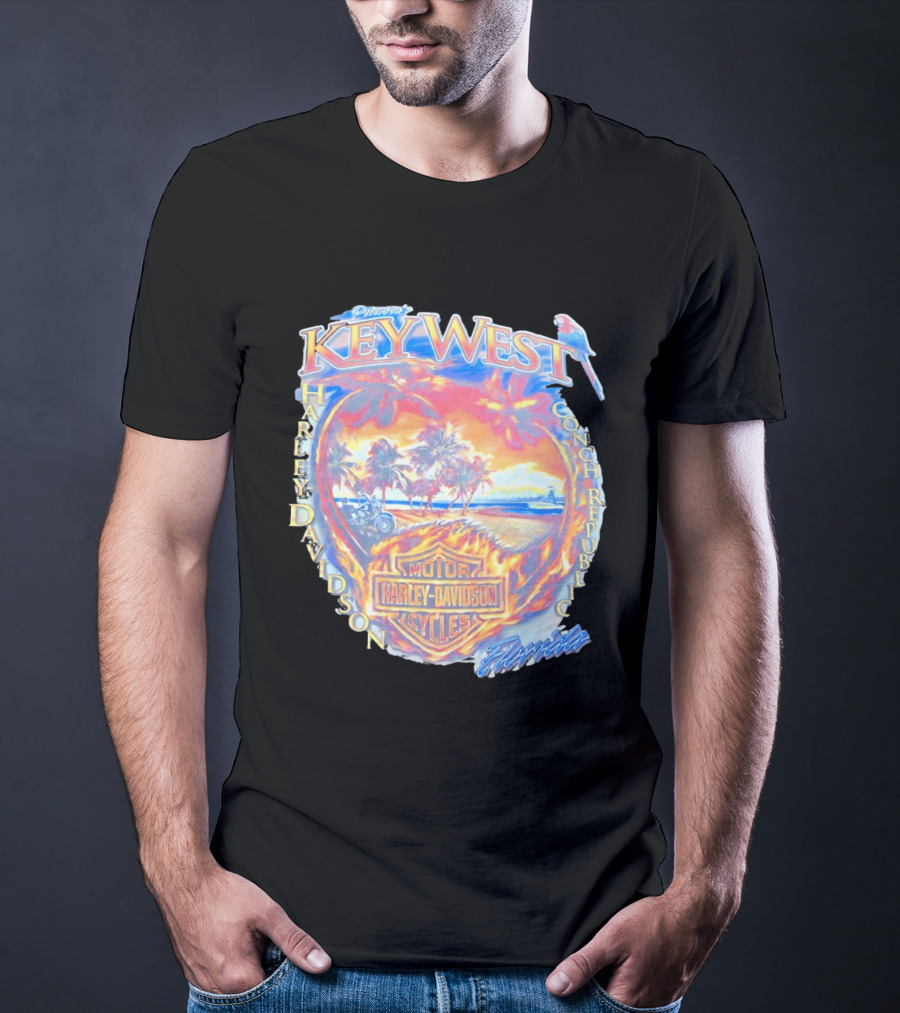 Peterson Key West Harley Davidson Conch Republic Motorcycles Florida T-Shirt