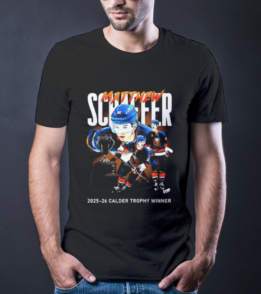 Matthew Schaefer New York Islanders 2025 2026 Calder Trophy Winner T-Shirt