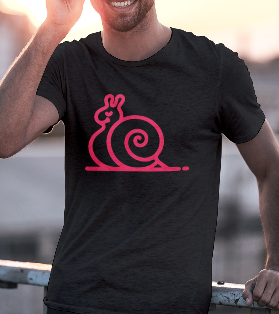 Snail Neon Spiral Heart T-Shirt