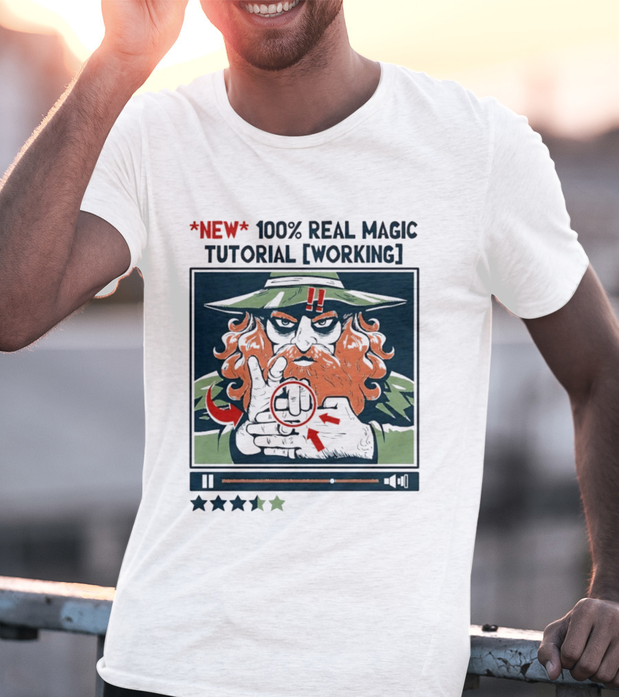 New 100 Percent Real Magic Tutorial Working T-Shirt