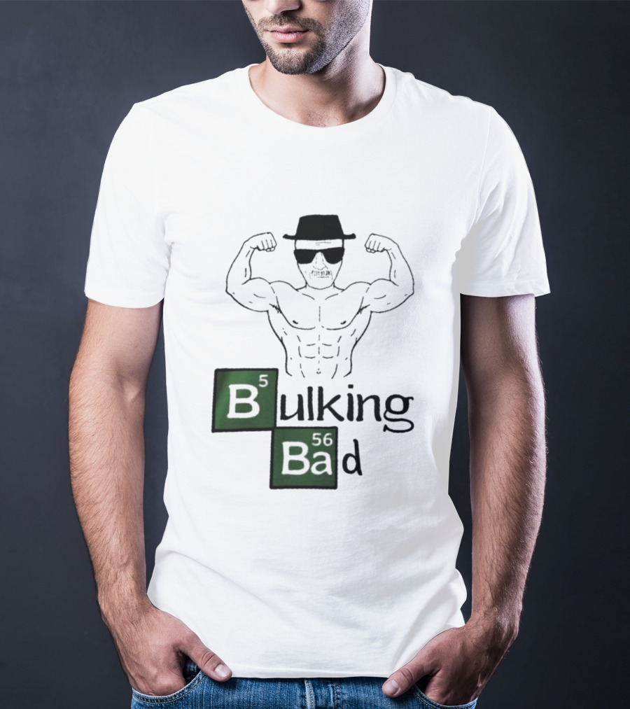 Bulking Bad Walter White Muscular Gym Periodic Table T-Shirt