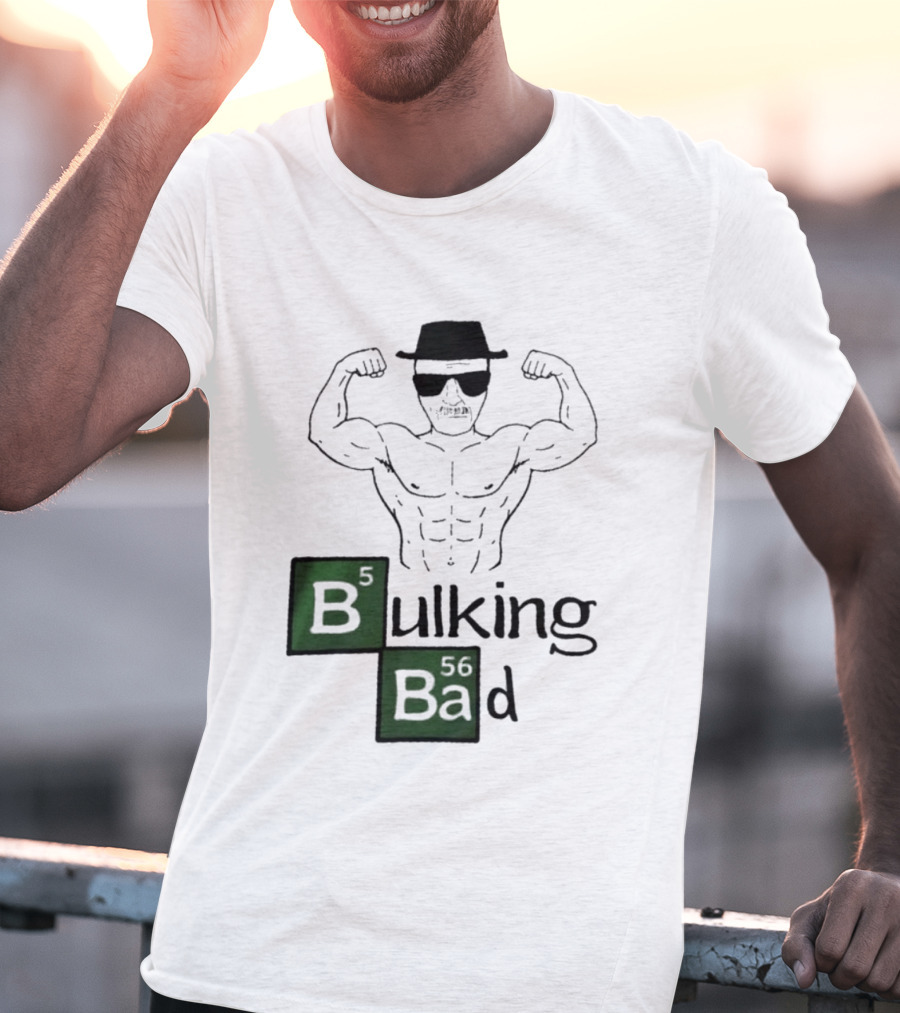 Bulking Bad Walter White Muscular Gym Periodic Table T-Shirt