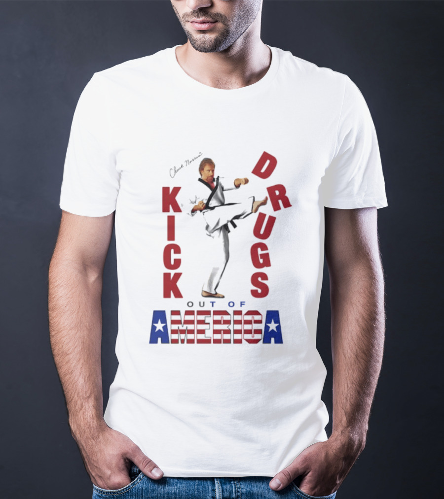 Chuck Norris Kick Drugs Out Of America T-Shirt