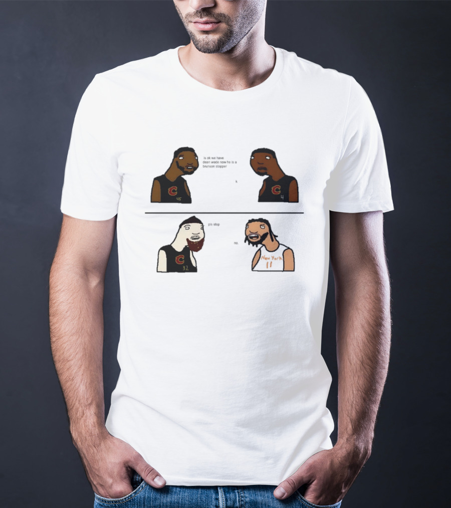 Cleveland Cavaliers New York Knicks Dean Wade Brunson Stopper NBA Paint T-Shirt