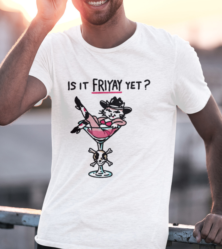 Is It Friyay Yet Cowboy Catwoman Cartoon T-Shirt