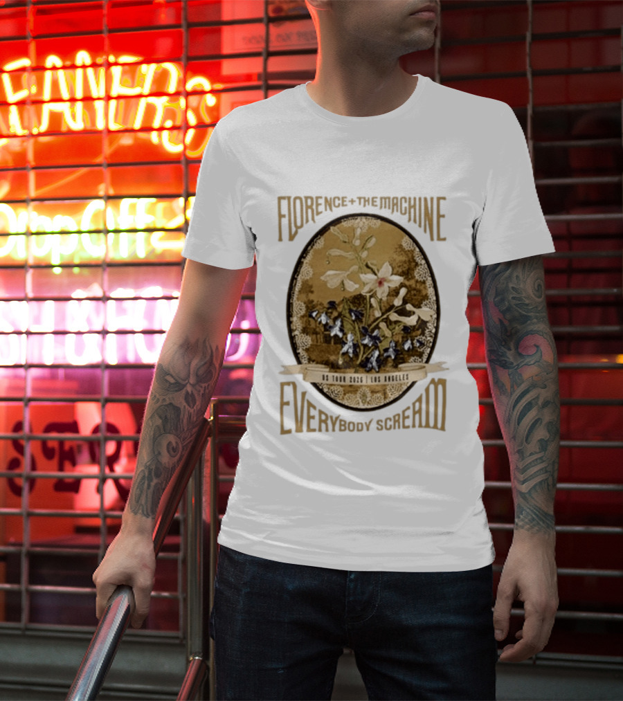 Florence + The Machine Everybody Scream US Tour 2026 Los Angeles T-Shirt