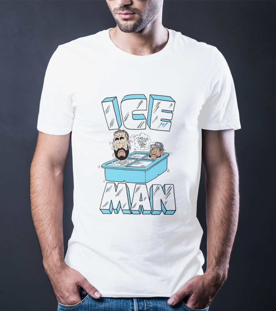 Freakorico Ice Man Cartoon Characters In Ice Cube Tray T-Shirt