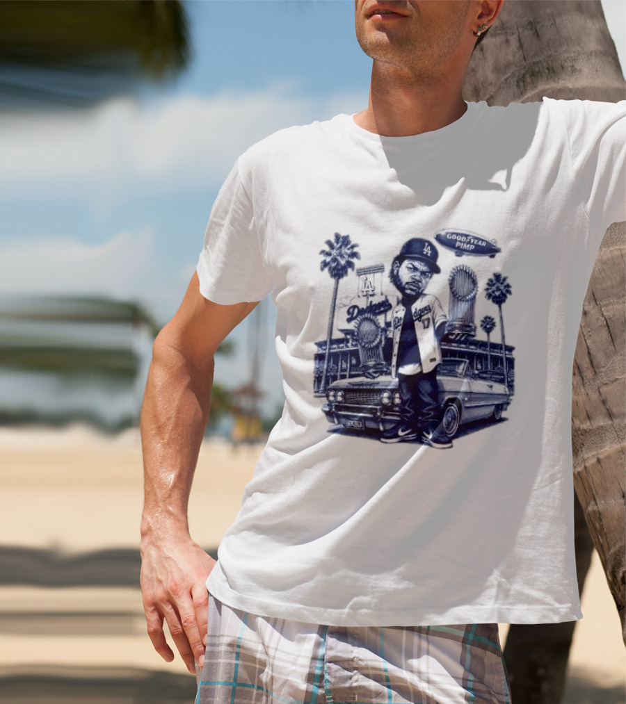Ice Cube Los Angeles Dodgers Champion Good Year Pimp T-Shirt