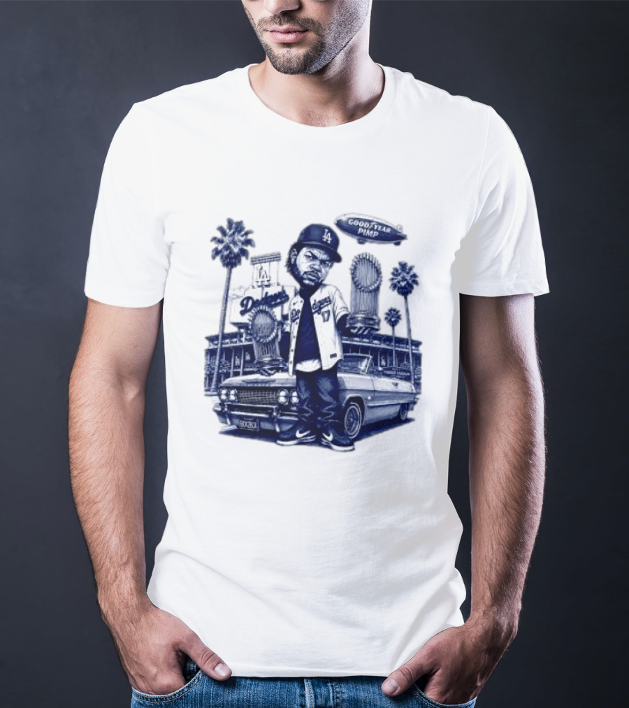 Ice Cube Los Angeles Dodgers Champion Good Year Pimp T-Shirt