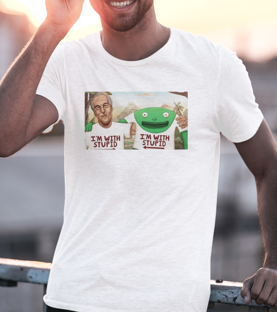 I'm With Stupid Frog Epstein Files T-Shirt