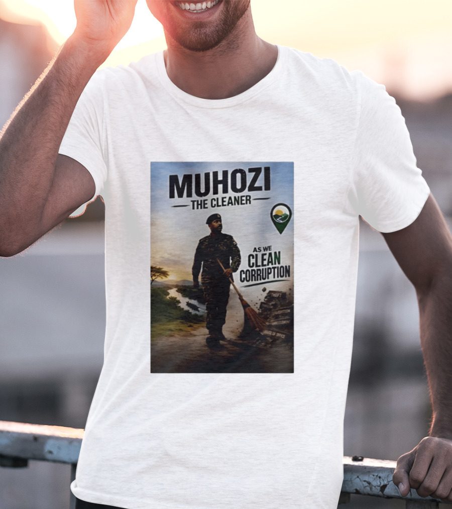 Muhozi The Cleaner As We Clean Corruption Theft Nepotism Unemployment Misuse Of Office T-Shirt