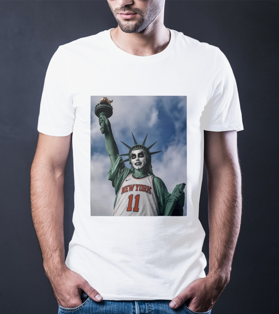 New York 11 Statue Of Liberty Joker Mashup T-Shirt