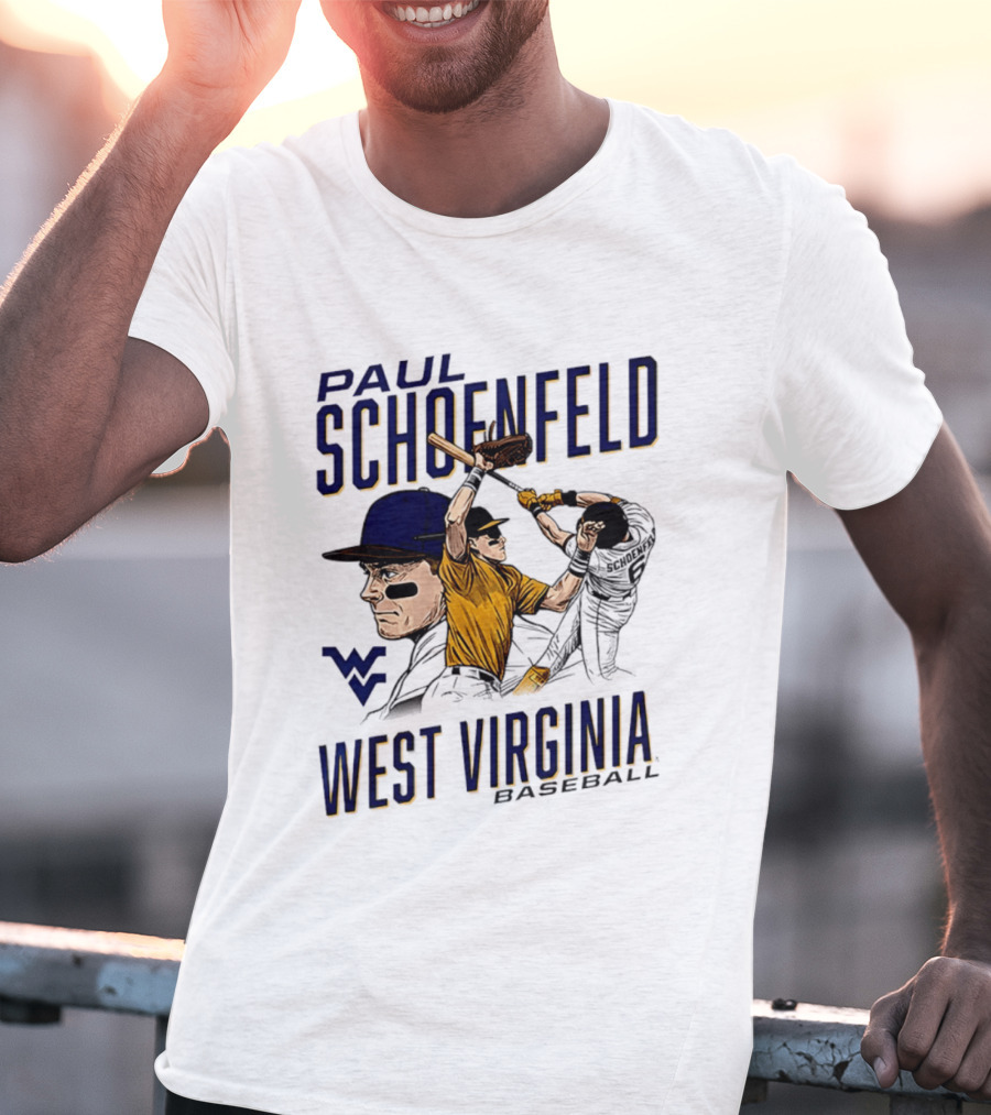 Paul Schoenfeld West Virginia Baseball WV Player T-Shirt