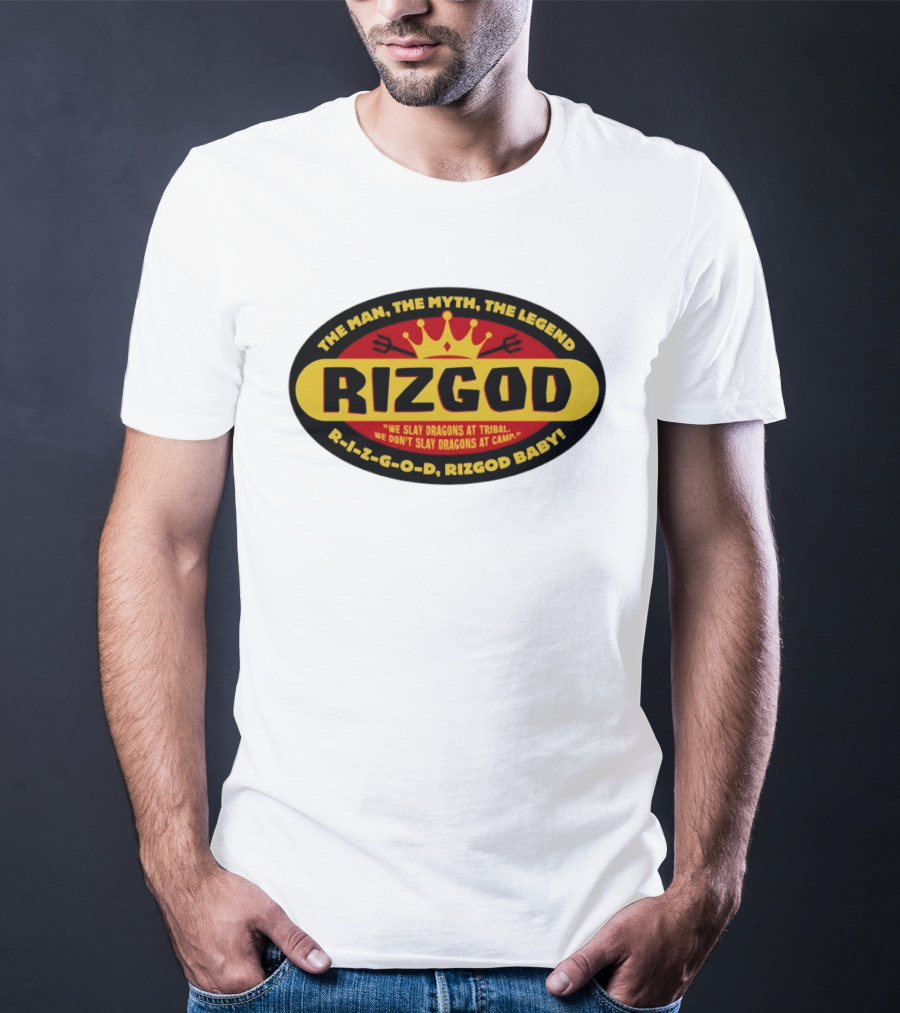 The Man The Myth The Legend Rizgod We Slay Dragons At Tribal T-Shirt