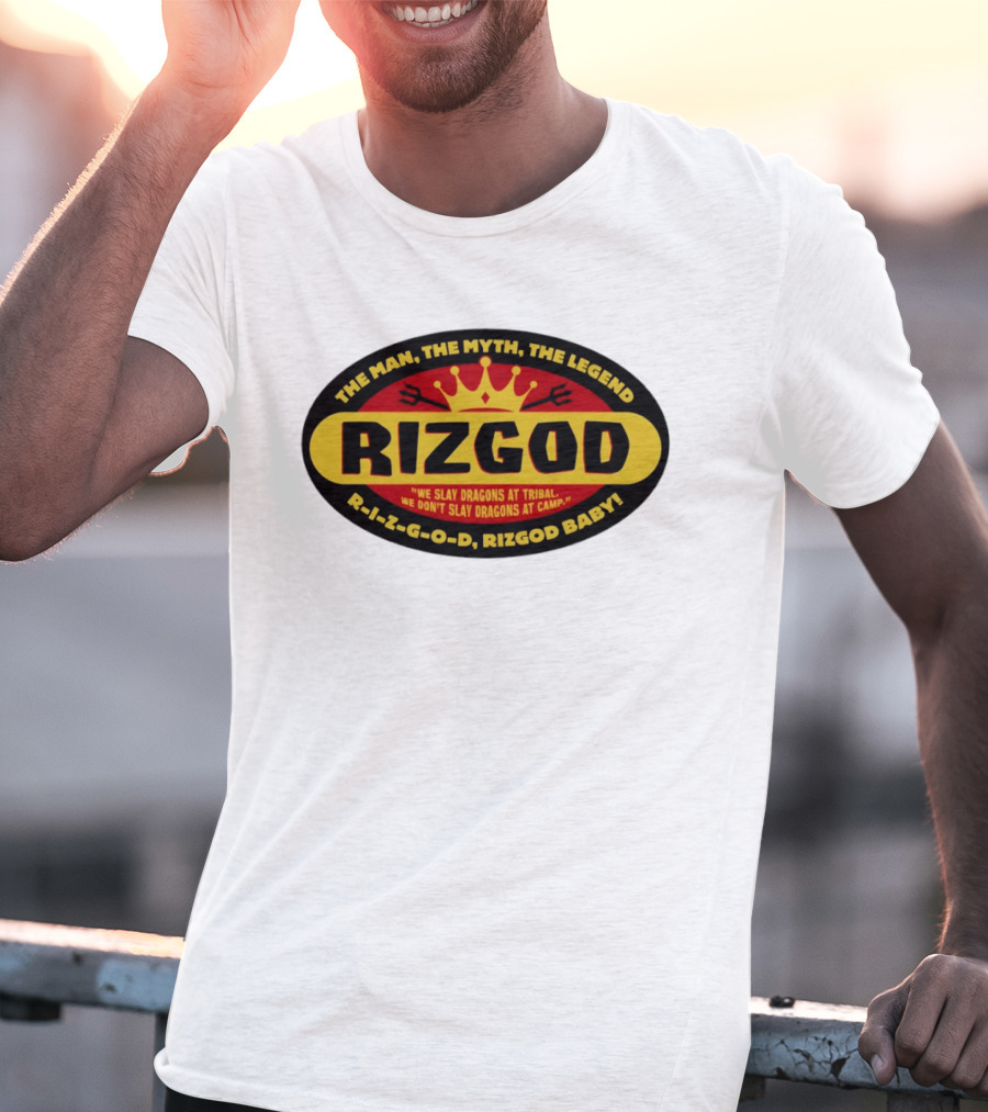 The Man The Myth The Legend Rizgod We Slay Dragons At Tribal T-Shirt