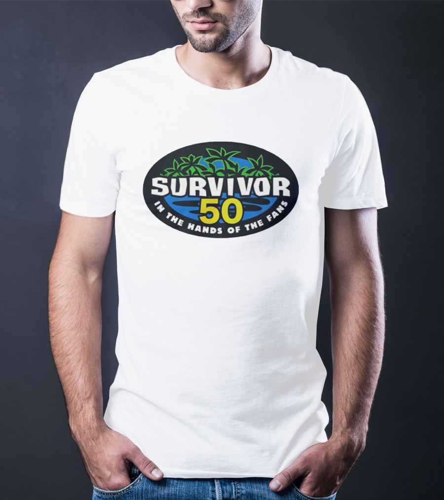 Survivor 50 In The Hands Of The Fans Island Palms Oval T-Shirt