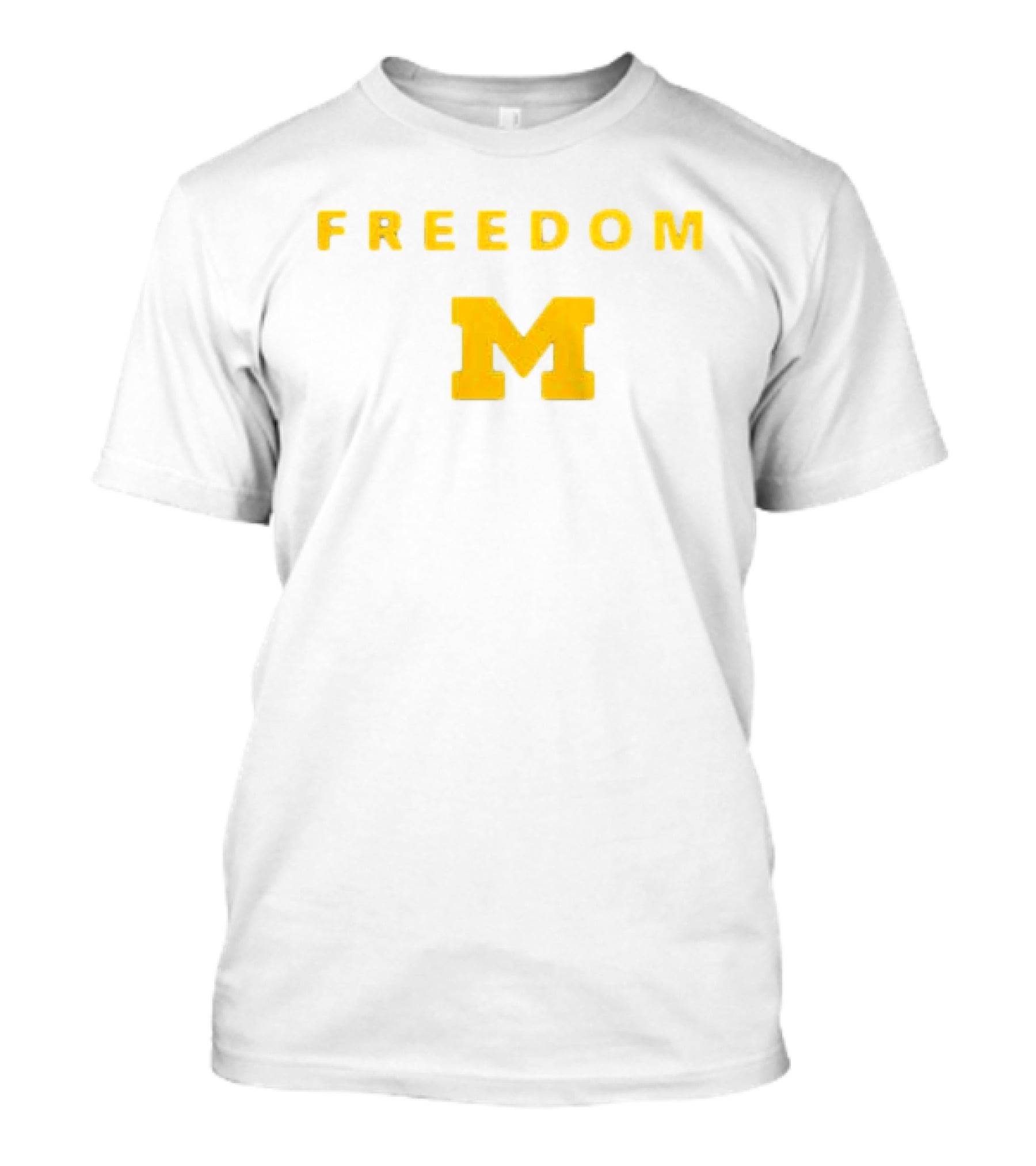 University Of Michigan Freedom M Charlie Kirk 2 Sided T-Shirt