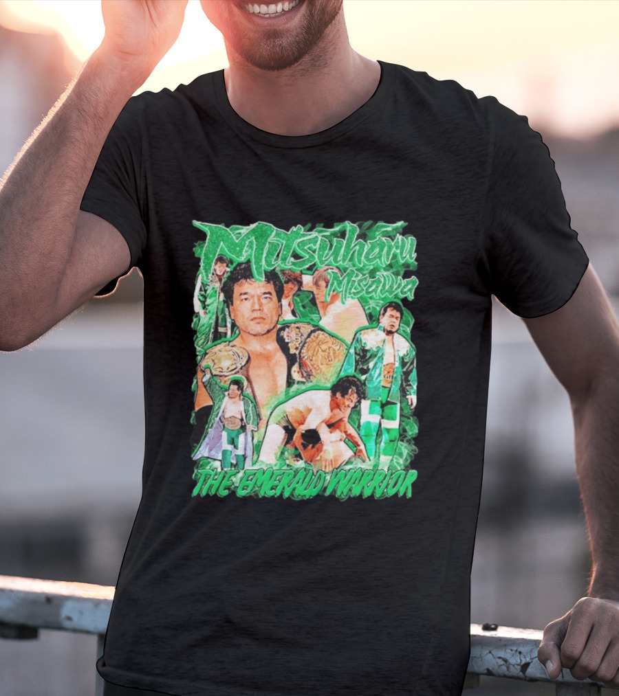 Mitsuharu Misawa The Emerald Warrior Wrestling Legend T-Shirt