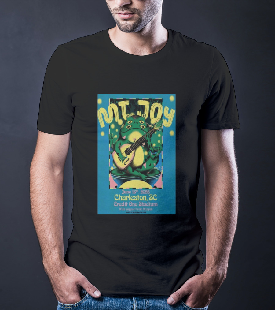 MT. JOY Charleston SC June 13 2026 Credit One Stadium Frog Guitar Concert T-Shirt