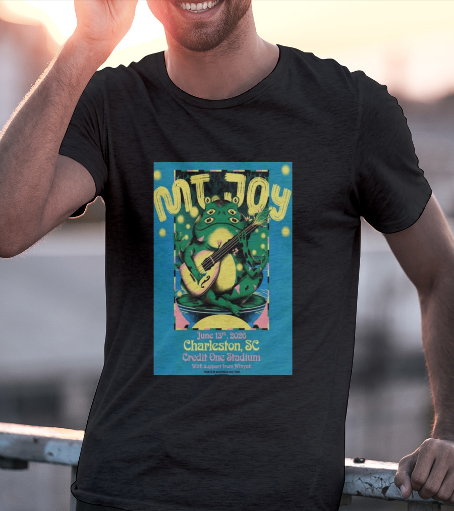 MT. JOY Charleston SC June 13 2026 Credit One Stadium Frog Guitar Concert T-Shirt