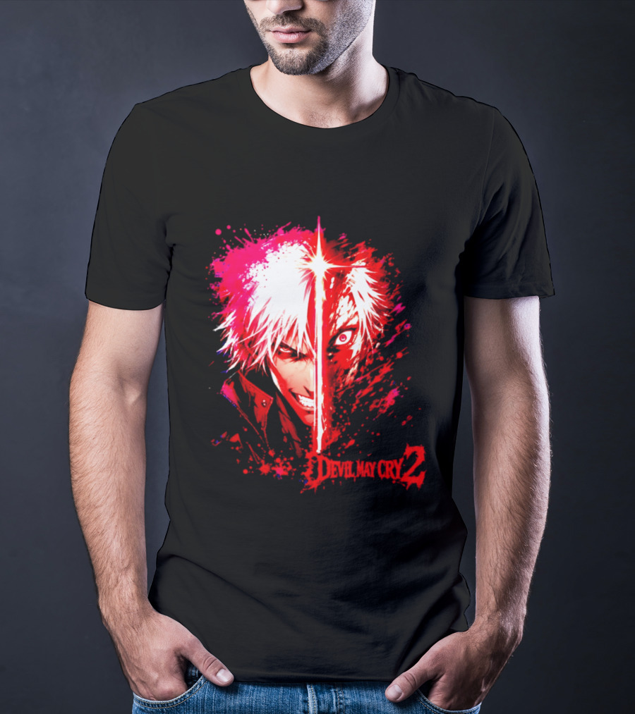 Devil May Cry 2 Dante Half Face Split T-Shirt