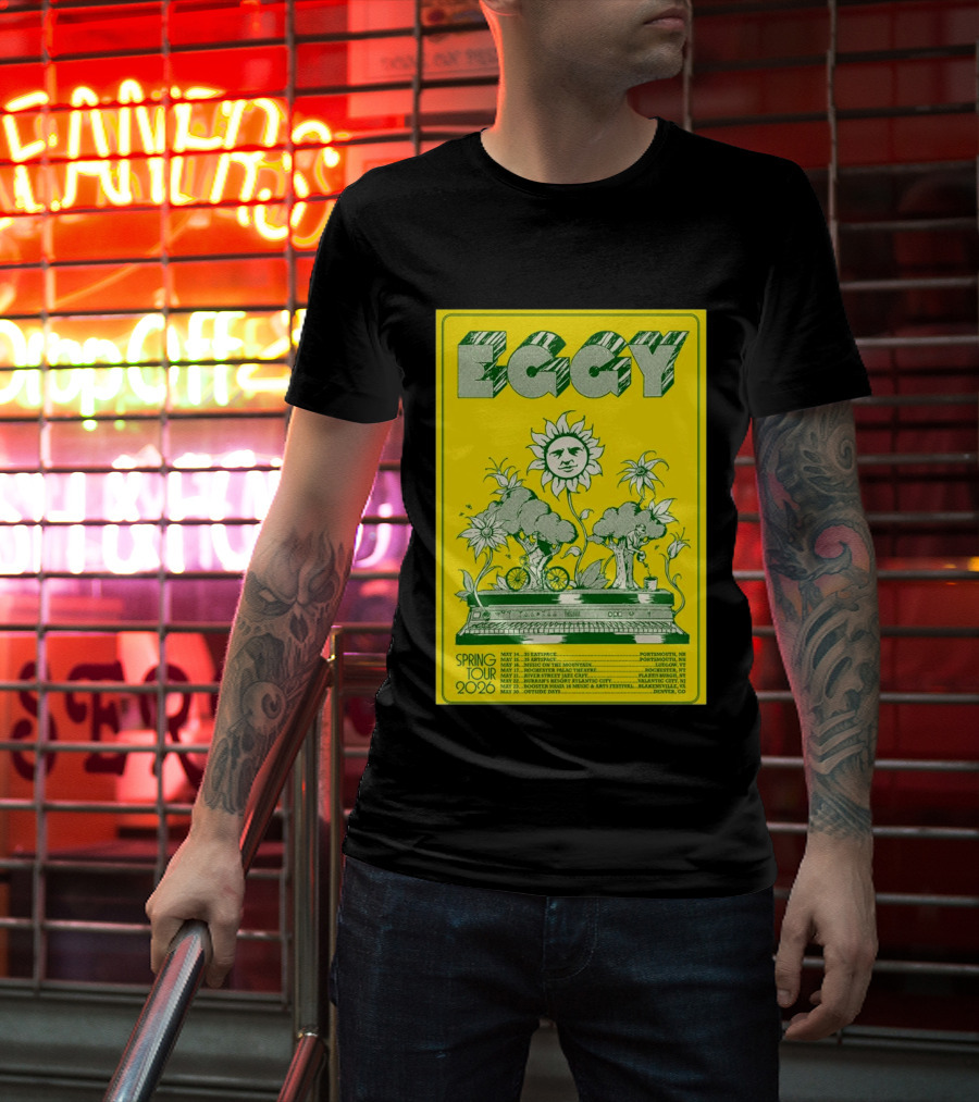 Eggy Spring Tour 2026 Concert With Sunflower And Piano T-Shirt