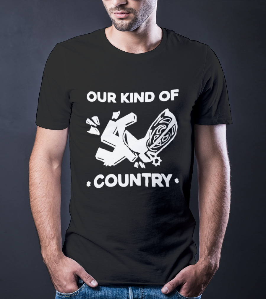 Our Kind Of Country Cowboy Boot Swastika T-Shirt
