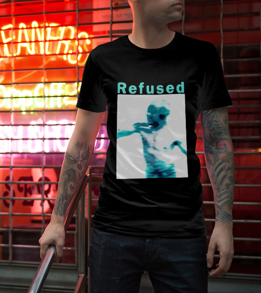 Refused Songs To The Flames Of Discontent Distorted Blue Figure T-Shirt