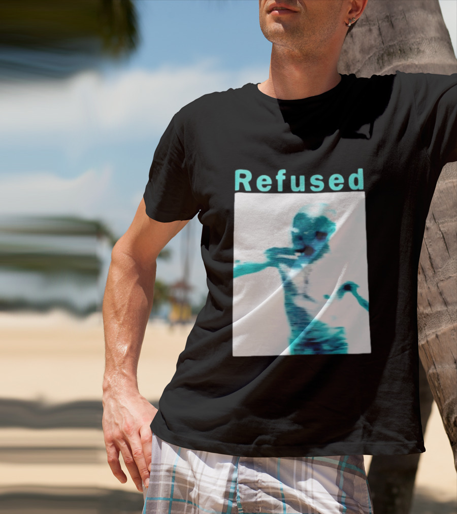 Refused Songs To The Flames Of Discontent Distorted Blue Figure T-Shirt